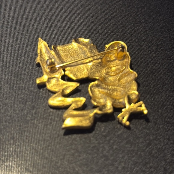 HTF! VTG c1990's DANECRAFT SANTA CHECK LIST TWICE COMPUTER CHRISTMAS BROOCH PIN - Picture 2 of 3